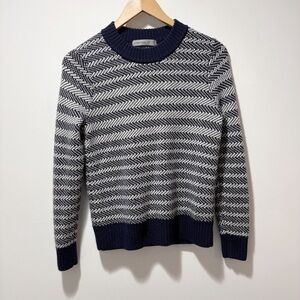 Icebreaker Women's Waypoint Crew Sweater Size XS Wool Midnight Navy Snow Blue